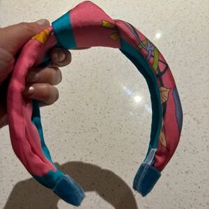80s Barbie Inspired Pink & Teal Floral Gucci Upcycled Padded Headband